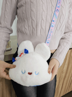 인형가방 토끼 캔디 리본 디테일 봉제 선물가방 귀여운 핸드폰 가방