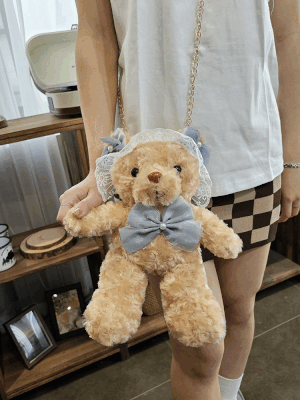 레이스 곰돌이 곰 귀여운 인형가방