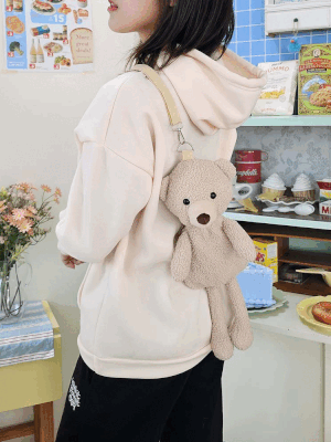 귀여운 길쭉한 곰돌이 인형가방 선물백