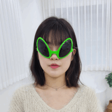 외계인 랩틸리언 녹색 그린 안경 선글라스 코스튬 소품